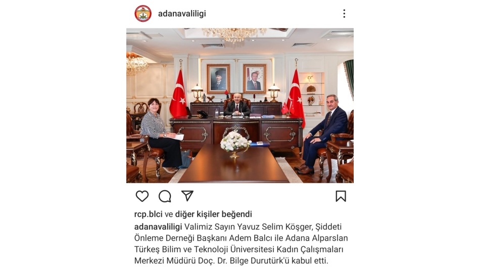 Adana Valimiz Sayın Yavuz Selim KÖŞGER ile toplantı sonrasında günün anlamını taşıyan fotoğraf karesinde yer aldık. Kendilerine teşekkür ederiz. 