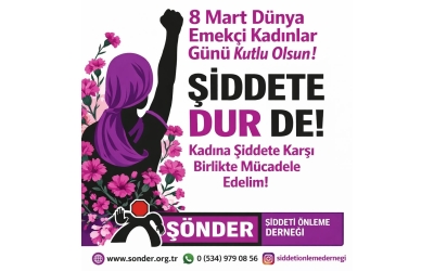 8 Mart Dünya Kadınlar günü kutlu olsun. ŞİDDETSİZ YARINLARA 