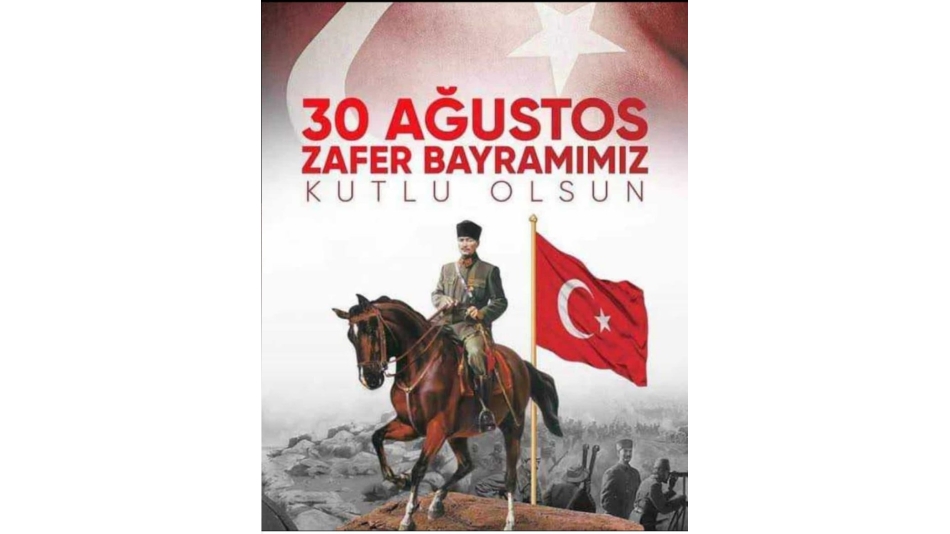 Büyük Taarruz 'un 101. yıldönümünü kutluyor, Gazi Mustafa Kemal Atatürk ve aziz şehitlerimizi saygı, rahmet ve minnetle anıyoruz. 30 Ağustos Zafer Bayramımız kutlu olsun.
